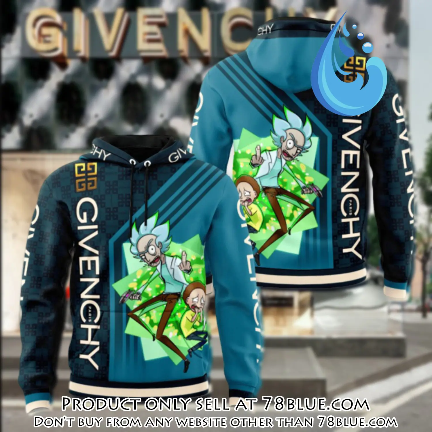 Givenchy rick and morty unisex hoodie luxury brand gifts  jh2011 78b0426537
